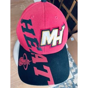 Miami Heat Hat Black Red AOP NBA Basketball Mens Adjustable Strap